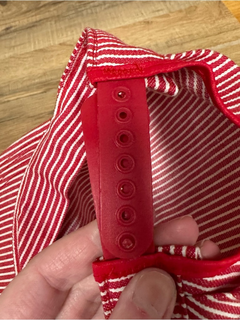 Vtg OshKosh B'Gosh Hat Striped Railroad Conductor Train Snapback Cap Red YOUTH - Picture 3 of 6